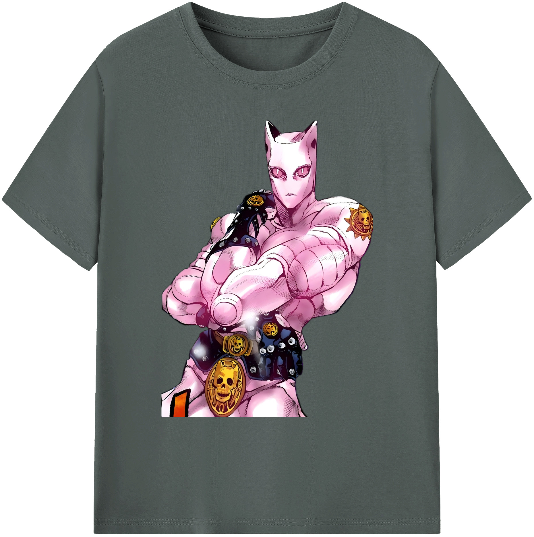 （画像用） ジョジョの奇妙な冒険 きら よしかげ JoJo's Bizarre Adventure Kira Yoshikage 綿100％ メンズ半袖Tシャツ｜肌触りやわらか＆通気性